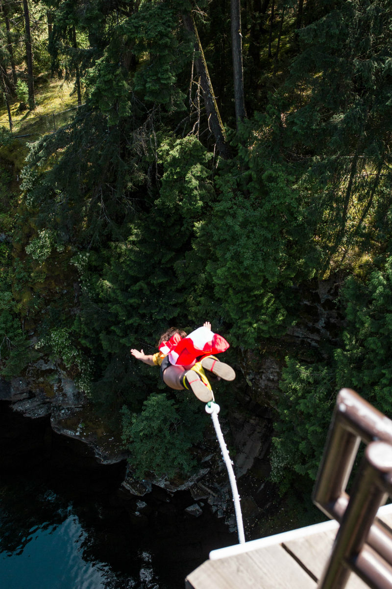 Bungee jumping at Wildplay Nanaimo